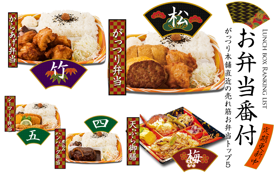 がっつり本舗、売れ筋トップ5〜